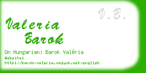 valeria barok business card